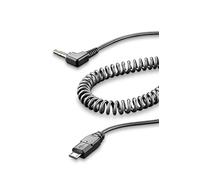 INTERPHONE - INTERPHOAUXCABLE - Cavo Aux a Spirale Micro USB a Jack 3.5 mm per Interfono Avant - Tour - Sport - Link - Urban