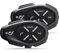 INTERPHONE LINK HD- Doppio - Interfono Casco Moto Auricolari Stereo Alta Fedeltà 40mm, Uso Pilota - Pilota, Distanza 300Mt, Autonomia 20 Ore, GPS, TFT, Impermeabile IPX67