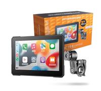 INTERPHONE - SYNC70E Display 7 Pollici Moto Carplay - Android - Attacco a Manubrio Tondo Incluso, Schermo Touch - Impermeabile - SD card, Fissaggio Quiklox - Alimentazione 12V DC o USBC