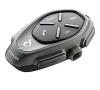 INTERPHONE TOUR - Singolo - Interfono Moto Bluetooth, Fino a 4 Motociclisti, Distanza 1.5 Km, Autonomia 25 Ore, Fast Charge, Mp3, GPS, Impermeabile, Universale.