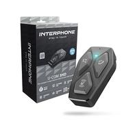 INTERPHONE U-COM 3HD Singolo, Interfono moto di gruppo per 4 utenti fino a 500mt, Interfono casco Bluetooth 5.1 con auricolari HD 40mm per musica, chiamate e GPS, Autonomia 10h e impermeabile IP67