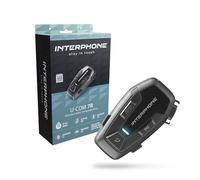 INTERPHONE U-COM 7R Singolo, Interfono moto di gruppo per 4 utenti e fino a 1km, Interfono casco Bluetooth 5.1 per GPS e chiamate, Rimovibile e per tutti i caschi, autonomia 15h e impermeabile IP67