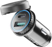 Interphone USB-A and USB-C Adattatore 12V per accendisigari, nero