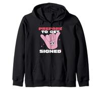 Interprete ASL Lingua dei Segni Prepare To Get Signed Felpa con Cappuccio