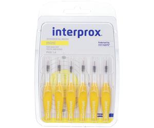 Interprox Mini 6 Scovolini Gialli Anti-Placca e Anti-Carie per spazi i