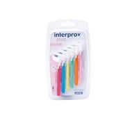 Interprox Plus Mix 6 Scovolini, Anti-Placca e Anti-Carie, collo angolato con varie misure PHD, per adattarsi agli spazi interprossimali di diversa ampiezza