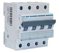 Interruptor automático magnetotérmico serie MU, 4P, 63A, curva C, 6KA