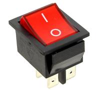 Interruptor de 4 terminales rojo para lavadora