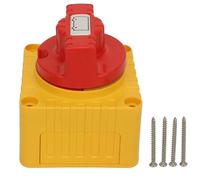 Interruptor de desconexión de batería de 12 a 48 V y 300 A, interruptor de corte Marine Master con perilla giratoria, aislador de alimentación de servicio pesado para la adaptación (Gialla)