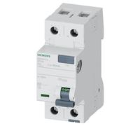 Interruttore differenziale puro Siemens 2 poli 25A 300mA tipo AC 2 moduli 5SV46120