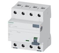 Interruttore differenziale puro Siemens 4 poli 25A 30mA tipo AC 4 moduli 5SV43420