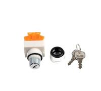 Interruptor giratorio LAY37 de 22mm, Perilla de posición 2/3, cerradura de Llave rotativa 1NO/1NC, interruptor de bloqueo DPST (LA37-Three Gear)
