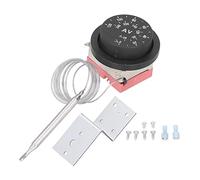 Interruptor termostático ajustable para ventilador eléctrico, kit de sonda de control de temperatura inalámbrica con diseño de 3 pines, rango ajustable de 0-120 °C para sistemas de