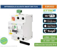 ETTROIT Magnetotermico Differenziale 1P+N Tuya Smart Wi-Fi RCBO Riarmo