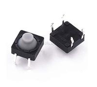 Interruttore 100PC 8X8X5mm tattile 8x8mm 8x8x5mm DIP Pulsanti di plastica Feel Silicone Button Switch a sfioramento DIP-4