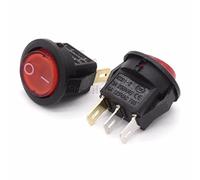 Interruttore 10Pcs 16mm Diametro Piccolo Rotondo Luce Rossa 3 Pin 6A/125V 3A/250V AC SPST ON-Off Rocer-in