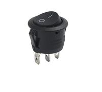 Interruttore 10pcs CD1-105 Interruttori Rocer for barche rotonde Mini ON-Off a 2/3 pin bianco rosso mini rotondo(3Pins Black-2 Postion)