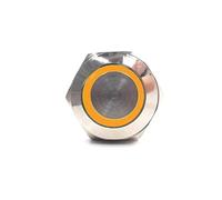 Interruttore 16mm Autobloccante a pulsante in metallo impermeabile LED Luce a scatto 3-6V 12-24V 110V 220V ROSSO Blu Verde Giallo Bianco(Yellow,220V)