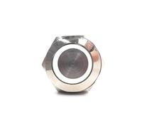 Interruttore 16mm Autobloccante a pulsante in metallo impermeabile LED Luce a scatto 3-6V 12-24V 110V 220V ROSSO Blu Verde Giallo Bianco(Blanc,3V-6V)