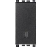VIMAR 19000 Interruttore di spegnimento 1P 10 AX 250 V ~, illuminabile, bilanciere Intercambiabile, Max. 100 W per lampade con Alimentatore Integrato (IEC 60669-1:2017), Grigio