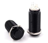 Interruttore 1PC Montaggio 12mm 4Pin Impermeabile LED Blu Rotondo Gaoping Circolare di Pulsante Metallo Auto-localizzazione 12V