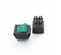 Interruttore 1Pcs 12V 220V CD4 Pulsante di accensione a forma barca Rocer On-0ff con luce(Green light,12V)