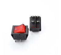 Interruttore 1Pcs 12V 220V CD4 Pulsante di accensione a forma barca Rocer On-0ff con luce(Red light,12V)