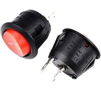 Interruttore 1pcs/5pcs/10pcs 2 a bilanciere di tipo rotondo da 0 mm SPST Spillo SU- Switch alimentazione del tabellone fuori demolito(R,10PCS)