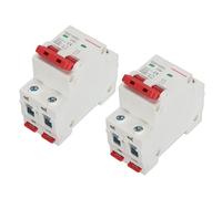 Interruttore 2 Pcs 50A 500V CC per Fotovoltaico Solare con Alta capacità di Rottura Alta 4500A, Facile Installazione di Binario DIN e Affidabile