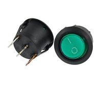 Interruttore 2 pz SPST On-Off Rocer illuminato a luce verde 5A/250V 10A/125V AC