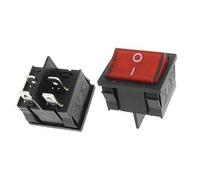 Interruttore 2 X Lampada a luce rossa illuminata On-Off DPST a bilico for barche 4 Pin a saldare