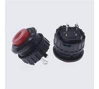 Interruttore 20 pz Mini PS-11 16mm Diametro Piccola Push Loc Testa di Plastica Rossa Pulsante Console DS-500 Filettato/Cartuccia Rosso Auto-Reset A(DS-500 Threaded)