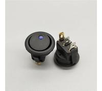 Interruttore 20A 12V 220V Rocer impermeabile LED Dot Light Car Boat SPST rotondo ON/OFF(Blue,220V)