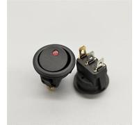 Interruttore 20A 12V 220V Rocer impermeabile LED Dot Light Car Boat SPST rotondo ON/OFF(Rot,220V)