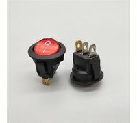 Interruttore 20mm CD1 a led 20A 12V di alimentazione della luce Luci a pulsante for auto Accensione/spegnimento Rocer rotondo a 3 pin(Rot,220V)