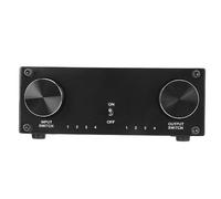Interruttore, 4 in 4 Out Audio Switch, Stereo 2.0 L R Audio Sound Selector Box, Dual Channel Lossless HiFi Sound Source Switcher, per console di gioco DVD (U.S.