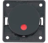 Interruttore a 2 poli berker integro con led rosso nero lucido