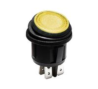 INTERRUTTORE A BASCOLLA ILLUMINATO - LED ARANCIO 12 V - 2P DPST/ON-OFF