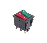INTERRUTTORE A BASCULA DOPPIO BIPOLARE LUMINOSO ROSSO/VERDE ON-OFF