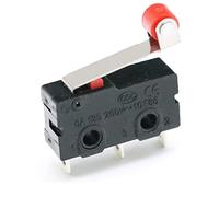 Interruttore a bilanciere 10 pezzi 20x11x6.4mm Mini micro finecorsa Rullo Leva Braccio SPDT Azione a scatto Nessuna maniglia/con maniglia/Rotella di scorrimento