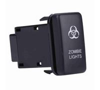 Interruttore a Bilanciere 12V con LED, Materiale ABS Nero, Compatibile Landcruiser - Alta Durata, Cavi in Rame Puro, Facile da Installare (LUCI ZOMBIE)