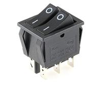 Interruttore a bilanciere 1PCS KCD8 6PIN 16A 250V 20A 125V a doppia luce a Impermeabile ON-Off KCD6 di alimentazione for barche(B-2d6p)