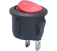 Interruttore a bilanciere 20pcs 50pcs 23mm KCD1-105 SPST 2PIN 6A 250V Snap-in del pulsante rotondo SU/Copper di rame roccioso a scatto posizione fuori(20 piece)