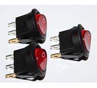 INTERRUTTORE A BILANCIERE 220V 6A UNIPOLARE ROTONDO ROSSO LUMINOSO