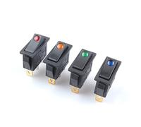 Interruttore a bilanciere 4 pezzi, 3/4 pin, mini pulsante interruttore a, ON-Off, piedini in rame 6/10/16/30A 250V/contatti in argento, apparecchiature elettriche con illuminazione(Multicolor)