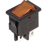 Interruttore A Bilanciere 5A-250V Dpst On-Off - Con Lampada Al Neon Arancione
