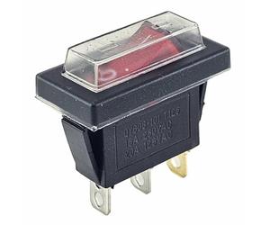 Interruttore a bilanciere a 3 poli, illuminato a 230 V, 15 A, con copertura impermeabile (1)