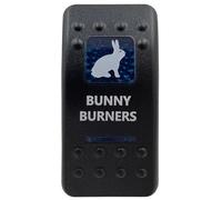 Interruttore a bilanciere a blu a 5 pin e 7 pin ON OFF ON per luci interne in stile ARB per auto, barca, camper, ecc. Pulsante Di Avvio (Bunny Burners)