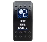 Interruttore a bilanciere a LED blu a 5 pin e 7 pin ON OFF ON per luci interne in stile ARB per auto, barca, camper, ecc. Pulsante Di Avvio Pulsante Momentaneo (Left Side Lights)