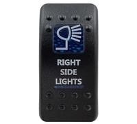 Interruttore a bilanciere a LED blu a 5 pin e 7 pin ON OFF ON per luci interne in stile ARB per auto, barca, camper, ecc. Pulsante Di Avvio Pulsante Momentaneo (Right Side Lights)